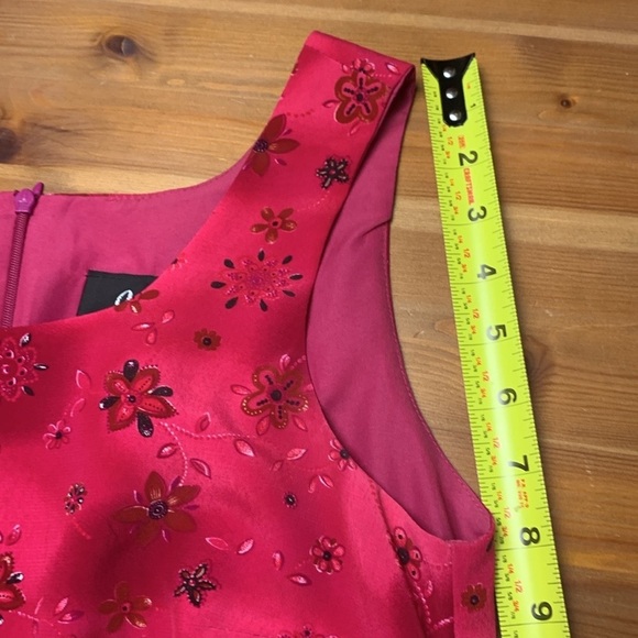 Jolibel Petite Vintage Vibrant Summer Dress, Wrinkle Free, Lined,Formal - Picture 8 of 11